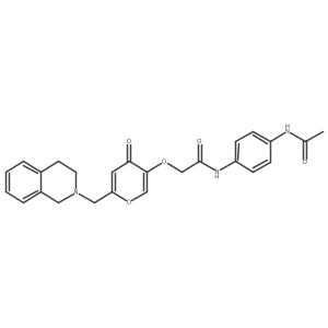 N-(4-acetamidophenyl)-2-((6-((3,4-dihydroisoquinolin-2(1H)-yl)methyl)-4-oxo-4H-pyran-3-yl)oxy)acetamide Structure
