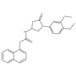 N-[1-(3,4-dimethoxyphenyl)-5-oxopyrrolidin-3-yl]-2-(naphthalen-1-yl)acetamide结构式