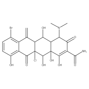 (4S,4aR,5R,5aS,12aS)-7-Bromo-11a-chloro-4-(dimethylamino)-1,4,4a,5,5a,6,11,11a,12,12a-decahydro-3,5,10,12,12a-pentahydroxy-6-methylene-1,11-dioxo-2-naphthacenecarboxamide Structure