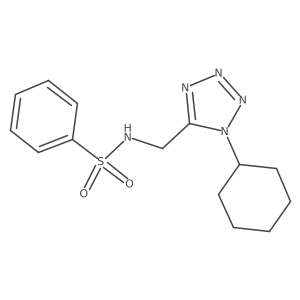 N-((1-cyclohexyl-1H-tetrazol-5-yl)methyl)benzenesulfonamide Structure