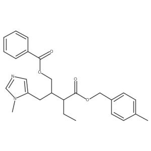 [(2R,3S)-2-[(3-Methylimidazol-4-yl)methyl]-3-[(4-methylphenyl)methoxycarbonyl]pentyl] benzoate结构式