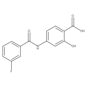 4-[(3-Fluorobenzoyl)amino]-2-hydroxybenzoic acid结构式