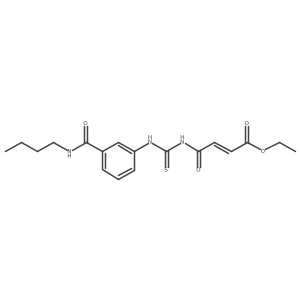 Ethyl 4-[[[[3-[(butylamino)carbonyl]phenyl]amino]thioxomethyl]amino]-4-oxo-2-butenoate结构式