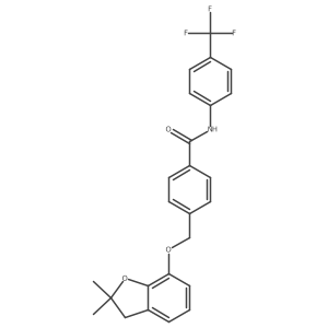4-(((2,2-dimethyl-2,3-dihydrobenzofuran-7-yl)oxy)methyl)-N-(4-(trifluoromethyl)phenyl)benzamide Structure