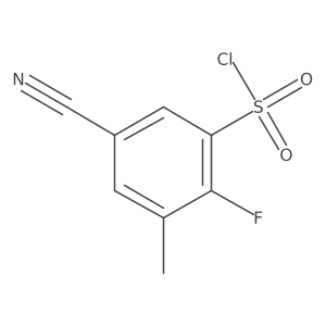 5-Cyano-2-fluoro-3-methylbenzenesulfonyl chloride结构式