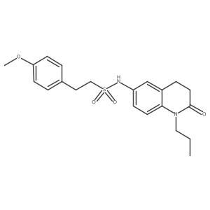 2-(4-methoxyphenyl)-N-(2-oxo-1-propyl-1,2,3,4-tetrahydroquinolin-6-yl)ethanesulfonamide Structure