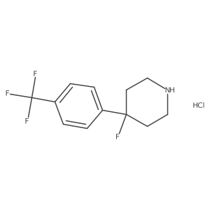 4-Fluoro-4-[4-(trifluoromethyl)phenyl]piperidine hydrochloride Structure