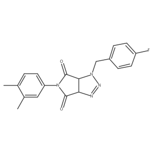 5-(3,4-dimethylphenyl)-1-(4-fluorobenzyl)-1,6a-dihydropyrrolo[3,4-d][1,2,3]triazole-4,6(3aH,5H)-dione结构式