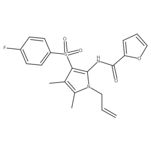 N-{3-[(4-fluorophenyl)sulfonyl]-4,5-dimethyl-1-(prop-2-en-1-yl)-1H-pyrrol-2-yl}furan-2-carboxamide Structure