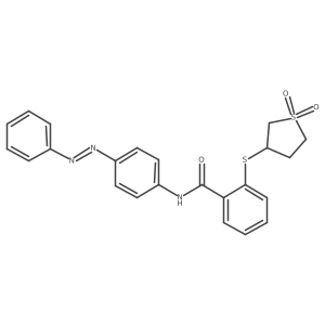 Benzamide, N-[4-(2-phenyldiazenyl)phenyl]-2-[(tetrahydro-1,1-dioxido-3-thienyl)thio]-结构式