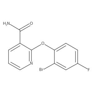 2-(2-Bromo-4-fluorophenoxy)nicotinamide结构式