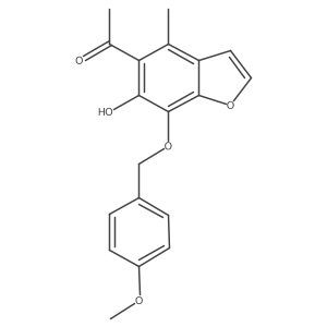 1-[6-Hydroxy-7-[(4-methoxyphenyl)methoxy]-4-methyl-5-benzofuranyl]ethanone结构式