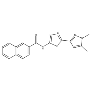 N-[5-(1,5-dimethyl-1H-pyrazol-3-yl)-1,3,4-oxadiazol-2-yl]naphthalene-2-carboxamide Structure