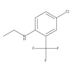 4-Chloro-N-ethyl-2-(trifluoromethyl)benzenamine结构式