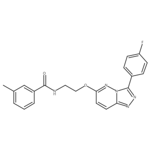 N-(2-((3-(4-fluorophenyl)-[1,2,4]triazolo[4,3-b]pyridazin-6-yl)oxy)ethyl)-3-methylbenzamide结构式