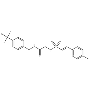2-[2-(4-methylphenyl)ethenesulfonamido]-N-{[4-(trifluoromethyl)phenyl]methyl}acetamide Structure