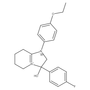 1-(4-Ethoxyphenyl)-3-(4-fluorophenyl)-3-hydroxy-2,3,5,6,7,8-hexahydroimidazo[1,2-a]pyridin-1-ium bromide Structure