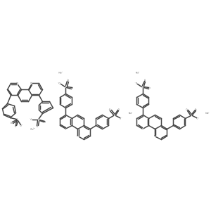 Ruthenate(4-), tris[[4,4 inverted exclamation marka-(1,10-phenanthroline-4,7-diyl)bis[benzenesulfonato]](2-)-N,N inverted exclamation marka]-, tetrasodium结构式