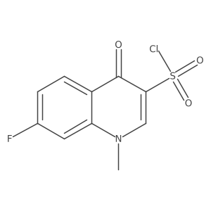 7-Fluoro-1,4-dihydro-1-methyl-4-oxo-3-quinolinesulfonyl chloride结构式