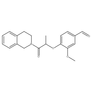 4-{[1-(3,4-dihydroisoquinolin-2(1H)-yl)-1-oxopropan-2-yl]oxy}-3-methoxybenzaldehyde Structure