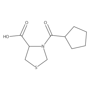 3-Cyclopentanecarbonyl-1,3-thiazolidine-4-carboxylic acid结构式
