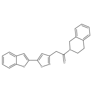 2-(5-(benzofuran-2-yl)isoxazol-3-yl)-1-(3,4-dihydroisoquinolin-2(1H)-yl)ethanone Structure