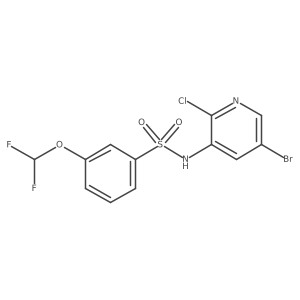 N-(5-bromo-2-chloropyridin-3-yl)-3-(difluoromethoxy)benzenesulfonamide Structure