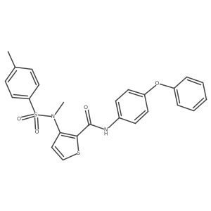 3-{methyl[(4-methylphenyl)sulfonyl]amino}-N-(4-phenoxyphenyl)thiophene-2-carboxamide Structure