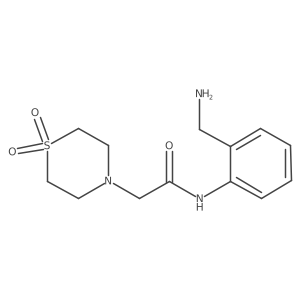4-Thiomorpholineacetamide, N-[2-(aminomethyl)phenyl]-, 1,1-dioxide Structure