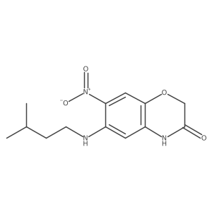 6-[(3-Methylbutyl)amino]-7-nitro-2H-1,4-benzoxazin-3(4H)-one结构式