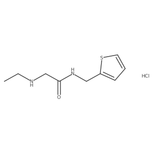 2-(ethylamino)-N-(thien-2-ylmethyl)acetamide hydrochloride结构式