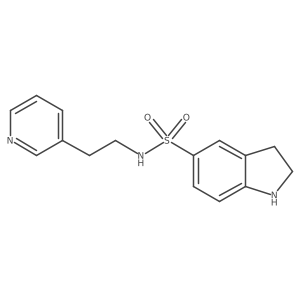 1h-Indole-5-sulfonamide,2,3-dihydro-n-[2-(3-pyridinyl)ethyl]- Structure
