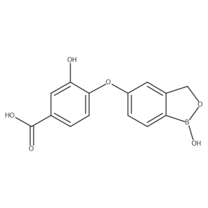 5-(4-Carboxy-2-hydroxyphenoxy)-1,3-dihydro-1-hydroxy-2,1-benzoxaborole结构式