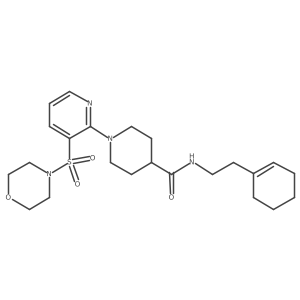 N-[2-(cyclohex-1-en-1-yl)ethyl]-1-[3-(morpholine-4-sulfonyl)pyridin-2-yl]piperidine-4-carboxamide Structure