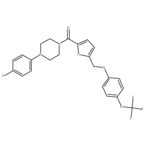 1-(4-Fluorophenyl)-4-(5-{[4-(trifluoromethoxy)phenoxy]methyl}-2-furoyl)piperazine结构式