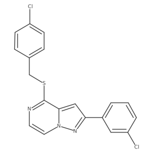4-[(4-Chlorobenzyl)thio]-2-(3-chlorophenyl)pyrazolo[1,5-a]pyrazine结构式