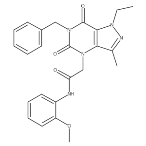 2-(6-benzyl-1-ethyl-3-methyl-5,7-dioxo-6,7-dihydro-1H-pyrazolo[4,3-d]pyrimidin-4(5H)-yl)-N-(2-methoxyphenyl)acetamide Structure