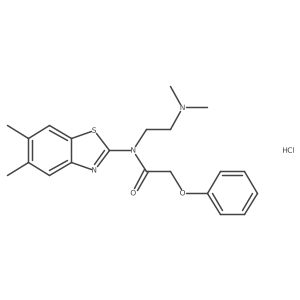 N-(2-(dimethylamino)ethyl)-N-(5,6-dimethylbenzo[d]thiazol-2-yl)-2-phenoxyacetamide hydrochloride Structure