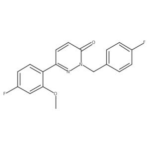2-(4-fluorobenzyl)-6-(4-fluoro-2-methoxyphenyl)pyridazin-3(2H)-one结构式