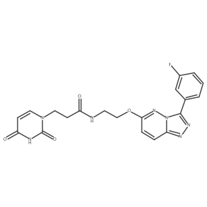 3-(2,4-dioxo-3,4-dihydropyrimidin-1(2H)-yl)-N-(2-((3-(3-fluorophenyl)-[1,2,4]triazolo[4,3-b]pyridazin-6-yl)oxy)ethyl)propanamide Structure