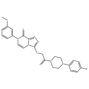 3-({2-[4-(4-fluorophenyl)piperazin-1-yl]-2-oxoethyl}thio)-7-(3-methoxyphenyl)[1,2,4]triazolo[4,3-a]pyrazin-8(7H)-one Structure