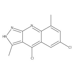 4,6-Dichloro-3,8-dimethyl-1H-pyrazolo[3,4-B]quinoline结构式