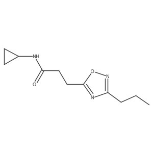 N-cyclopropyl-3-(3-propyl-1,2,4-oxadiazol-5-yl)propanamide Structure