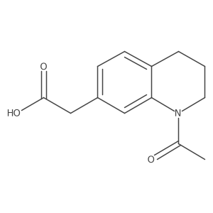 2-(1-Acetyl-1,2,3,4-tetrahydroquinolin-7-yl)acetic acid结构式
