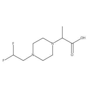 2-[4-(2,2-Difluoroethyl)piperazin-1-yl]propanoic acid结构式