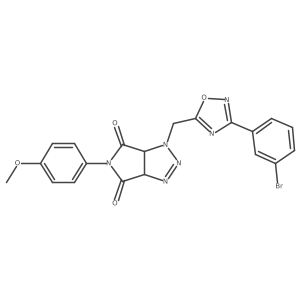 1-((3-(3-bromophenyl)-1,2,4-oxadiazol-5-yl)methyl)-5-(4-methoxyphenyl)-1,6a-dihydropyrrolo[3,4-d][1,2,3]triazole-4,6(3aH,5H)-dione Structure