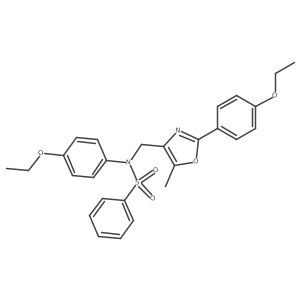 N-(4-ethoxyphenyl)-N-{[2-(4-ethoxyphenyl)-5-methyl-1,3-oxazol-4-yl]methyl}benzenesulfonamide结构式