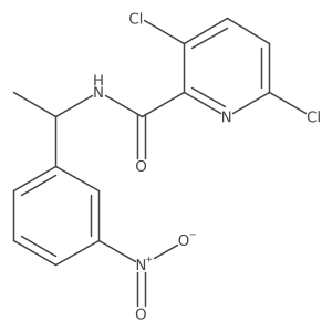 3,6-dichloro-N-[1-(3-nitrophenyl)ethyl]pyridine-2-carboxamide结构式