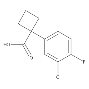 1-(3-Chloro-4-fluorophenyl)cyclobutanecarboxylic acid Structure