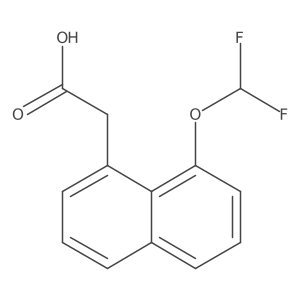 1-(Difluoromethoxy)naphthalene-8-acetic acid结构式